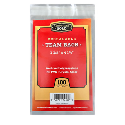 1000ct Cardboard Gold Resealable Sports Card Team Set Bags