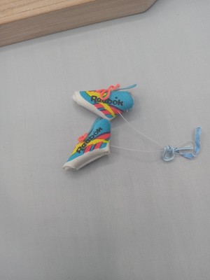 Barbie 90s All American Reebok Shoe Covers Blue High Top Sneaker Vtg New Old Sto
