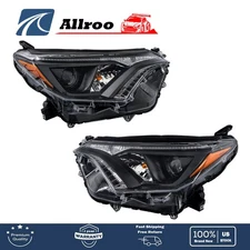 Headlights For Toyota RAV4 2016-2018 Headlamps Driver+Passenger Side Clear Lens