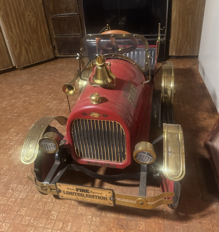 Volunteer Fire Department Engine No. 8 Red Limited Edition Pedal Car Ride-On