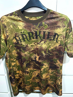 Harkila Men's Camouflage T Shirt XL Short Sleeve Crew Neck Polyester