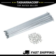 1Set 14G 237mm Length Bicycle Spokes Nipple Carbon Steel Galvanized Universal