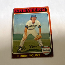 Topps 1975 Robin Yount #223 RC Rookie Base Set Milwaukee Brewers MLB Card