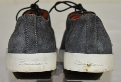 Xlent $650 SANTONI Behemoth Grey Suede Cap Toe Oxford  display picture 1