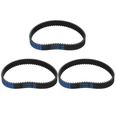 3pcs HTD-5M Rubber Timing Belt 70 Teeth, 350mm Pitch Length