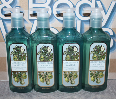 #ad Set of 4 Green Pear amp; Apple Cleansing Gel Hand Soap 8 oz Bath amp; Body Works New $34.99