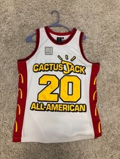 Maglia Cactus Jack McDonald's All American taglia media bianca Travis Scott 