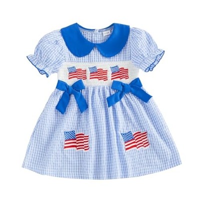 Toddler Baby Girl 4th of July Outfit American Flag 4-5T Us Flag Dress-blue