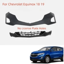 Front Bumper Cover Assembly For 2018 2019 Chevy Equinox No License Plate Holes