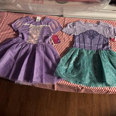 Disney Princess Ariel  Little Mermaid   Dress  xsm 4-5 Rapunzel sz sm 6/6x lot