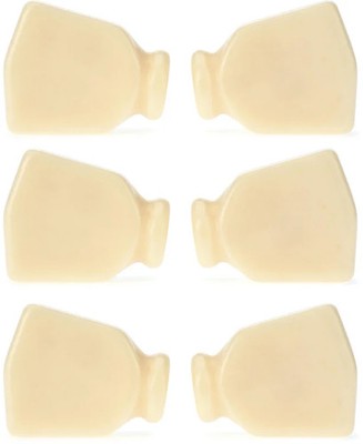 Grover Keystone Buttons - Ivory, 6-pack