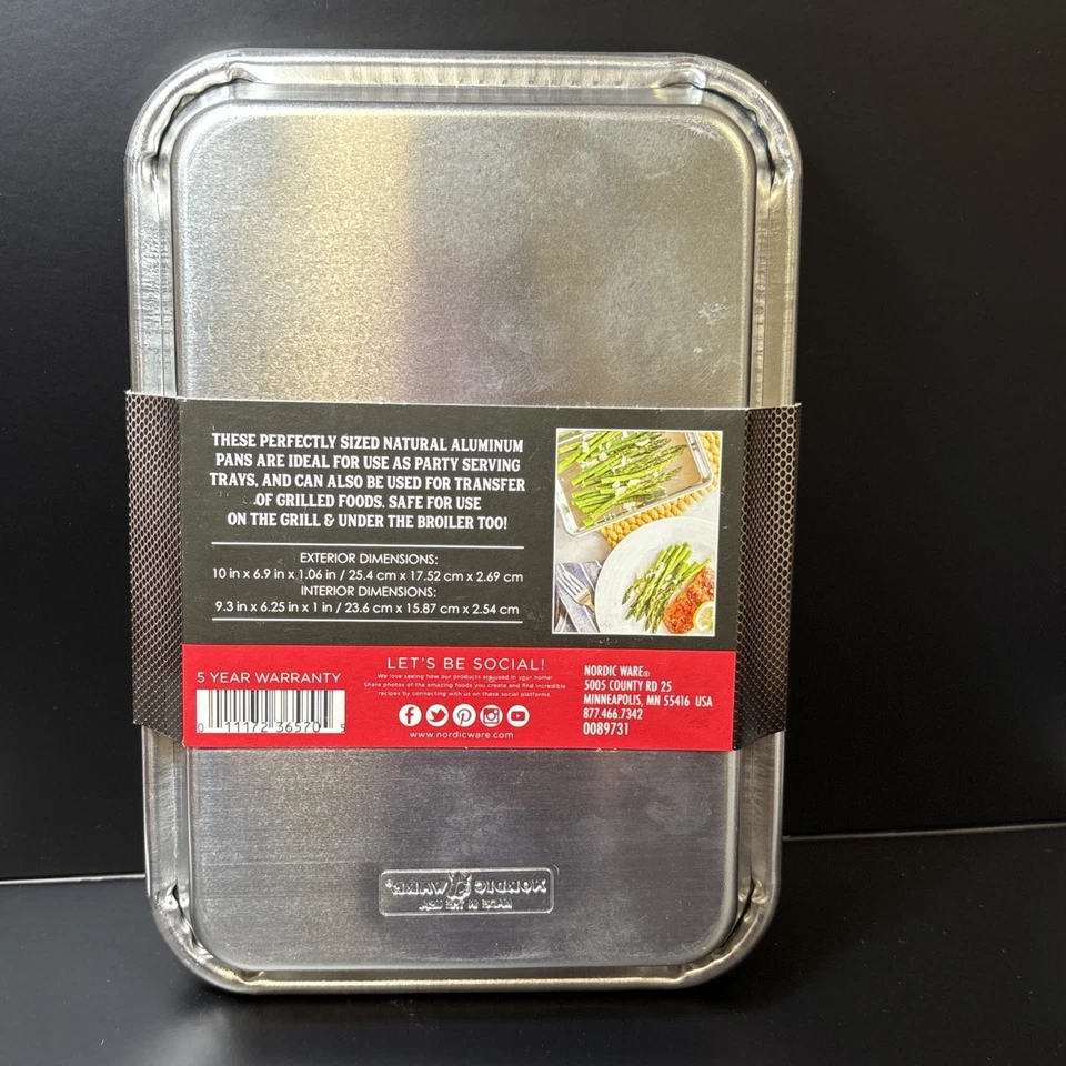 Bandejas para servir hamburguesas Nordic Ware - Juego de 2 piezas, aluminio EE. UU. Foto 2 de 2