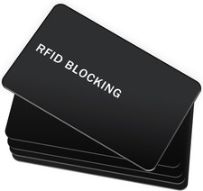 RFID Blocking Card - 5 Pack, Contactless NFC Credit Card ID Protection Safe Bank