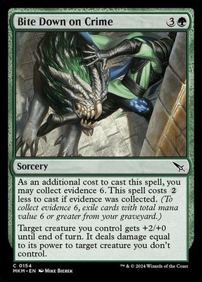 Bite Down on Crime - Foil Light Play, English Magic the Gathering MTG Murders at
