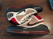 Nike Air Max LeBron 7 VII 2009 White Black Varsity Red 375664-102 Sz 13 Read