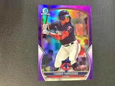 Yasser Mercedes 2023 Bowman Chrome 1st Purple Refractor RC Twins 28/250 E98