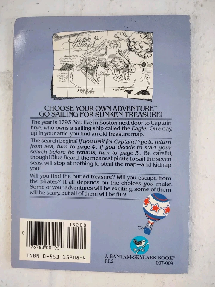 Choose Your Own Adventure 3 Sunken Treasure Paperback Book 1982 - Image 2 of 2