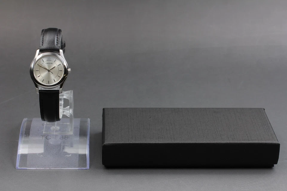 Vintage 2002 N MINT Seiko Credor 4J81-0AB0 Steel HAQ Qz Womens Watch JDM JAPAN - Image 2 of 4