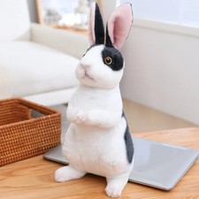 Rabbit Standing Black 8 Inch Stuffed Animal Plush Toys Toddler Doll Kids Gifts