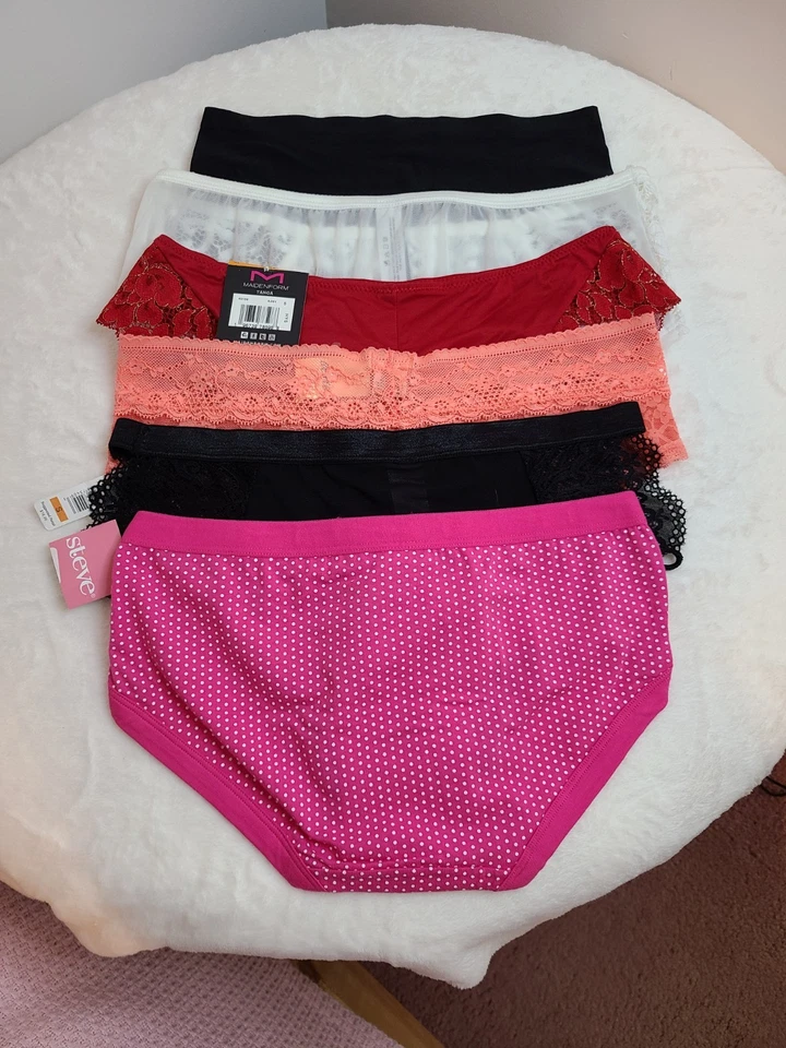 NUEVO CON ETIQUETAS 6 pares de bragas hipster de bikini de encaje sexy talla pequeña - marcas surtidas Foto 3 de 4