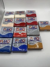 FIMO CLAY Oven Bake Modeling Clay Mixed Colors Lot of 13 2oz Packages!