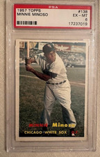 1957 Topps Baseball #138 Minnie Minoso Chicago White Sox PSA 6 EX-MT