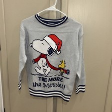 Peanuts Snoopy Christmas Sweater M Holiday Woodstock