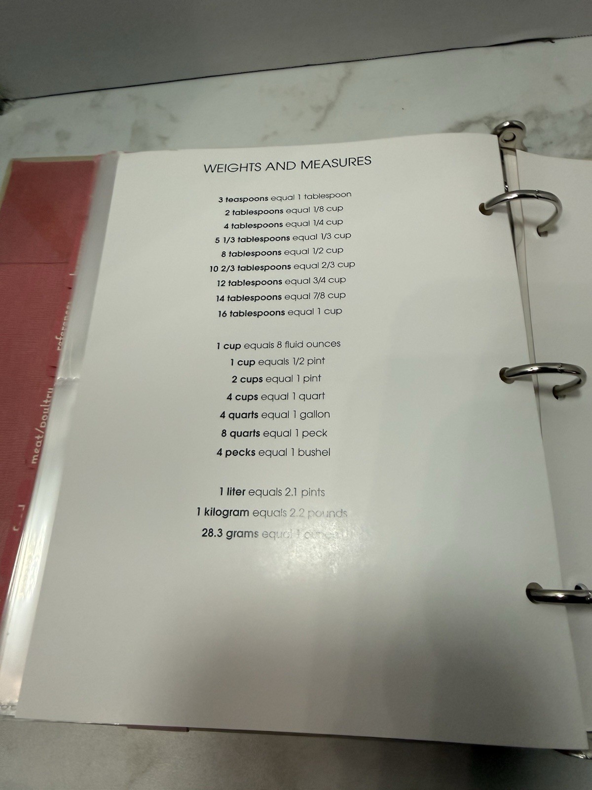NEW Recipe Book 8x9 Write Your Own Recipes Pink Stripes 3-Ring Great ...