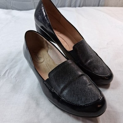 LifeStride Black Slip On Loafers Women s Comfort Career Work Shoes 9M