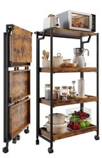 Carrello da cucina carrello con ruote carrello di servizio 3 livelli con ruote carrello da cucina metallo legno