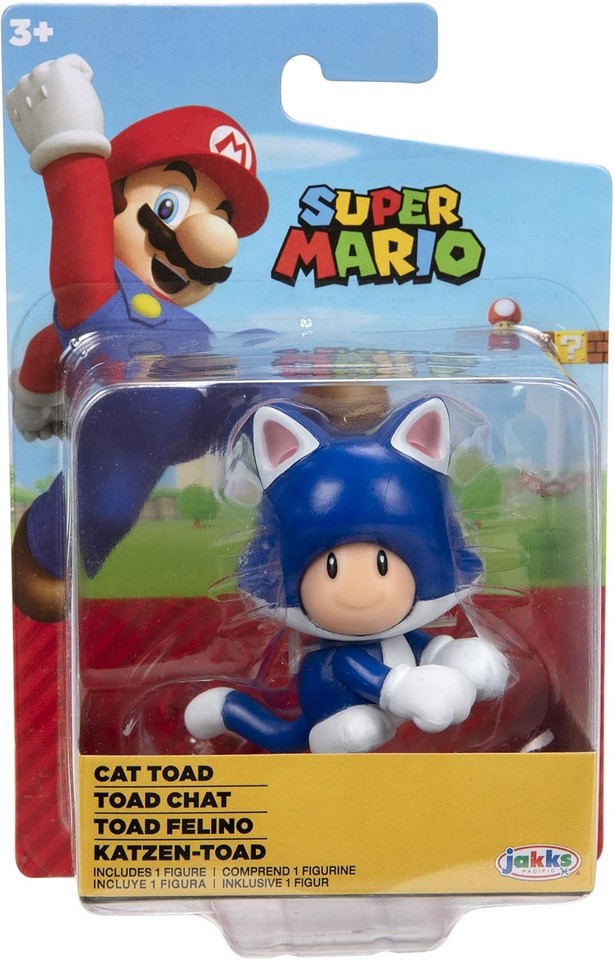 SUPER MARIO Action Figure 2.5 Inch Fire Mario Collectible Toy