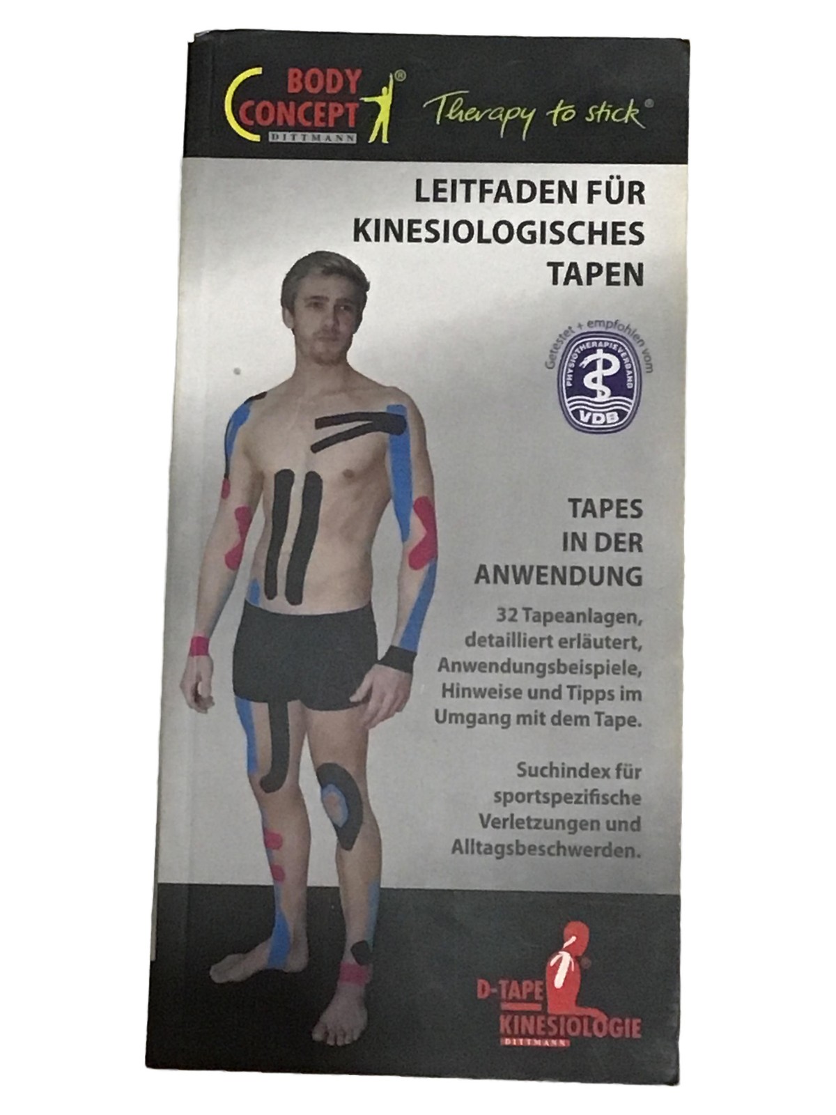 Body Concept Kinesiologie Tape Anleitung Leitfaden Mensch Mehrfarbig