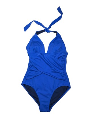Boden Women’s Swimsuit One Piece US Sz Valencia Blue Halter Tie
