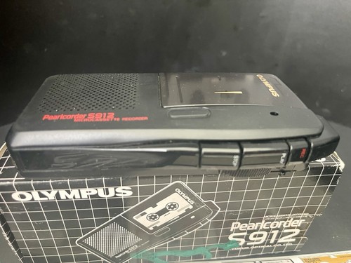 Olympus Pearlcorder S912 MicroCassette Diktiergerät Diktiergerät schwarz "schön"