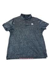 Nike Tiger Woods Mens Polo Shirt L Black Gray Camo Dri-FIT ADV Golf Collection