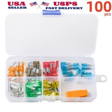 100pcs 30A 25A 20A 15A 10A 7.5A 5A Micro2 ATR Blade Fuses Kit for Car Truck
