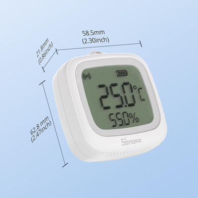 SNZB-02WD IP65 Zigbee LCD Smart Temperature Humidity Sensor Waterproof Flexible