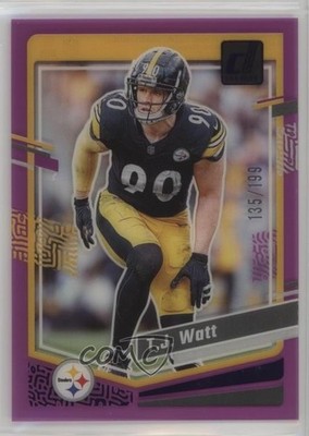 2023 Panini Clearly Donruss Purple /199 TJ Watt #42 n8d
