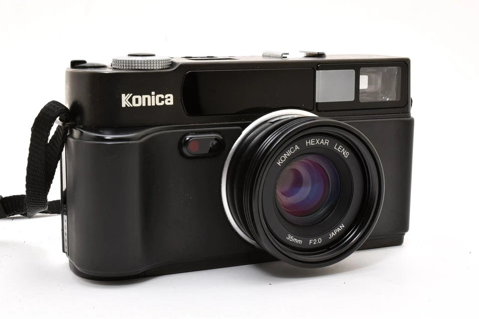 Data Back [Near MINT w/Strap] Appareil photo télémétrique noir Konica Hexar A... - Photo 4/4