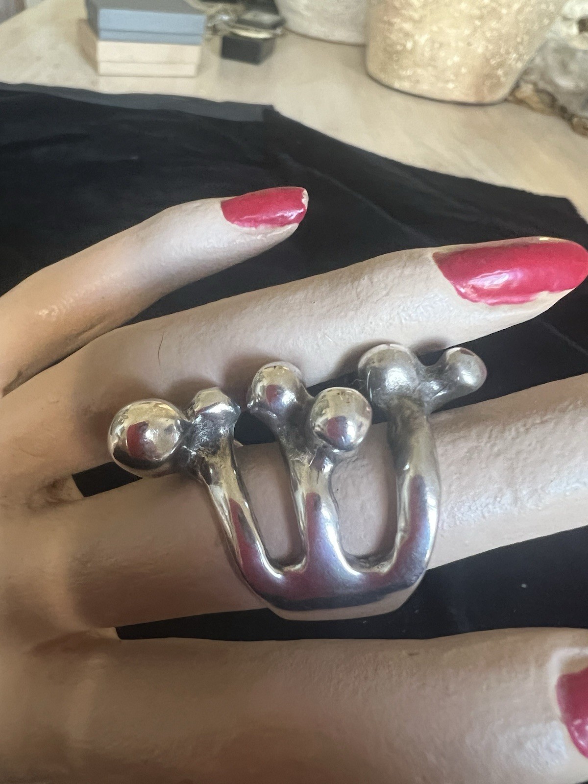 UNOde50 Silver Plated Abstract Statement Ring Mod… - image 2