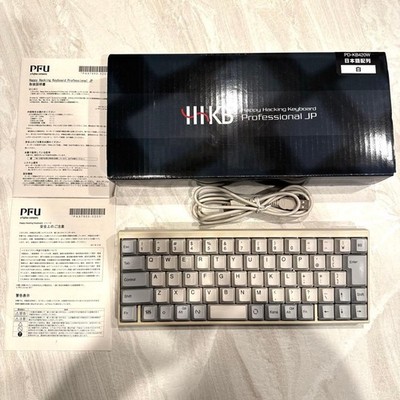 Pfu Hhkb Professional Jp Pd-kb420w Japanese Layout Mechanical Keyboard Compact