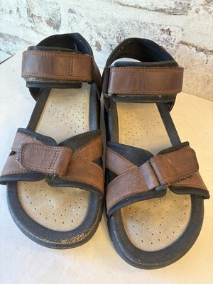 ECCO Yucatan Cork Sport Sandals Ankle Strap Brown Leather Men s 45 US 11.5 hike