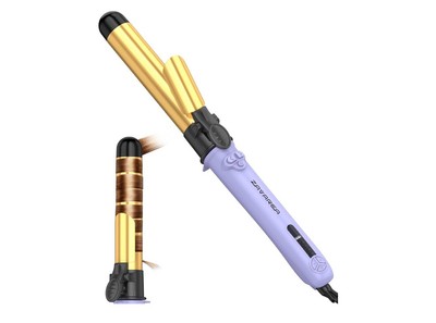 Zavarea Auto-Rota Curling Iron Automatic Rotating Curler Wand Purple