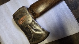 True Temper Falls City Kelly Works Axe, Metal Head, Wood Handle, Brown/Gray