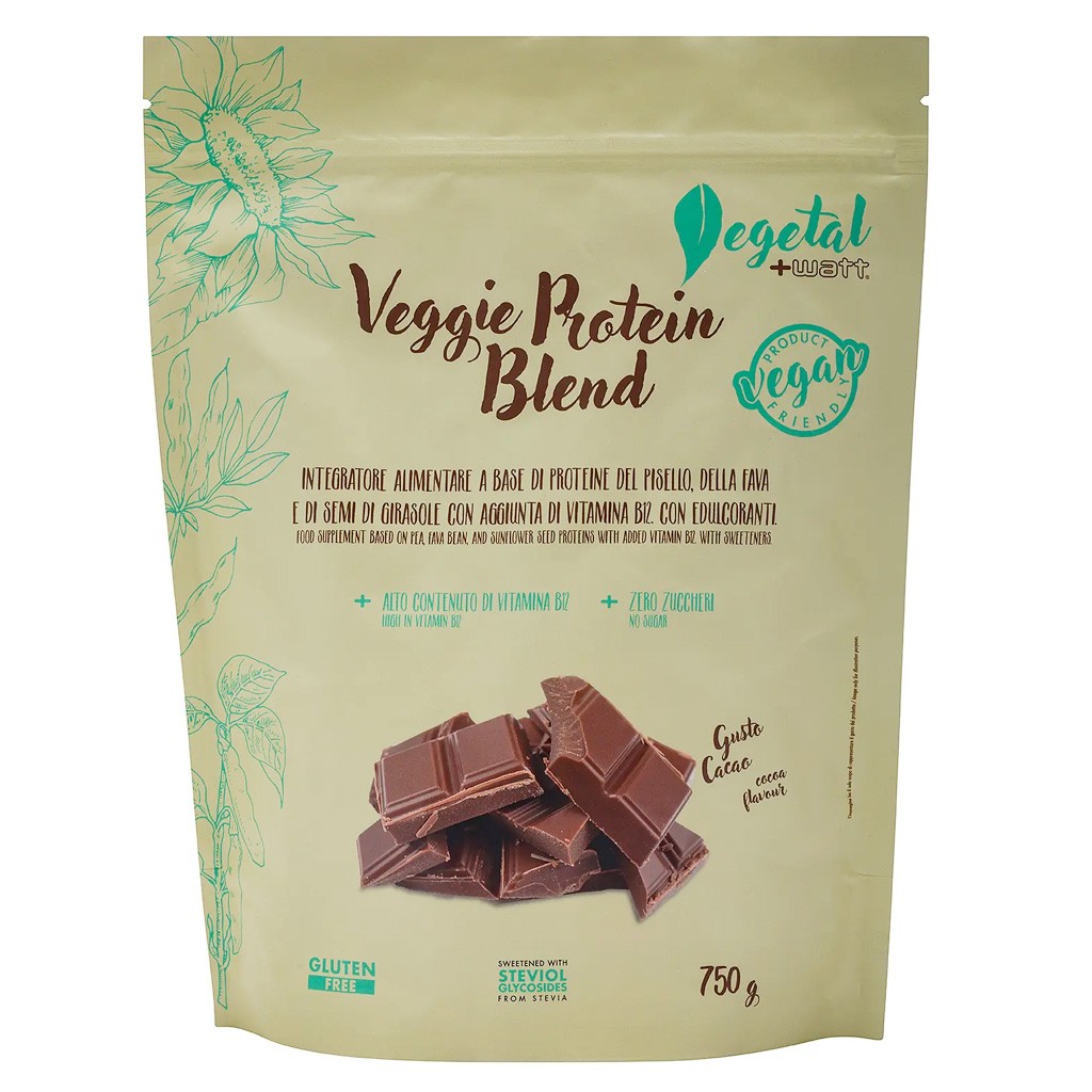 +WATT VEGGIE PROTEIN BLEND 750 GR Cacao