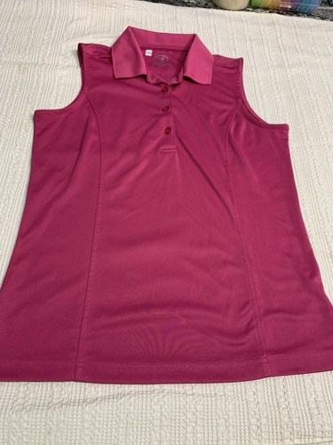 Bright Pink Women’s Sleeveless Golf Tennis Shirt Size Small Monterey Club