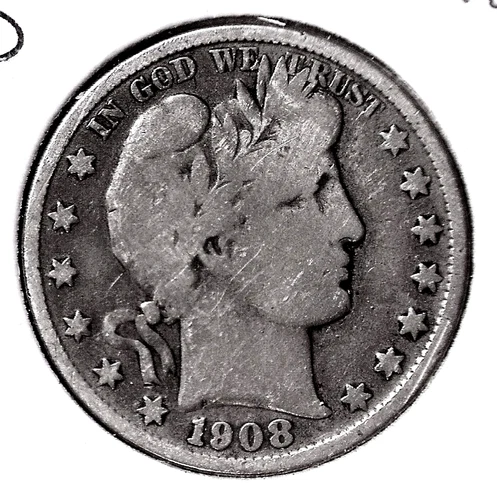 1908-D Barber Half Dollar, VG #2650