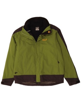 JACK WOLFSKIN Herren Windbreaker Jacke UK 36/38 Small Grün Colourblock DN10