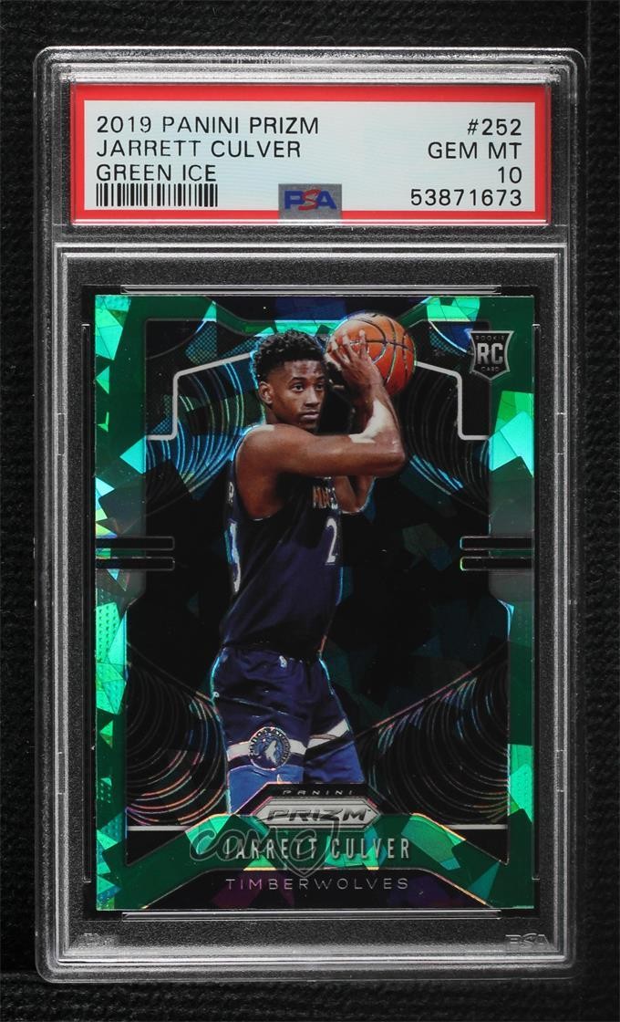 2019-20 Panini Prizm Rookie Green Ice Jarrett Culver #252 PSA 10 GEM MT 0cv