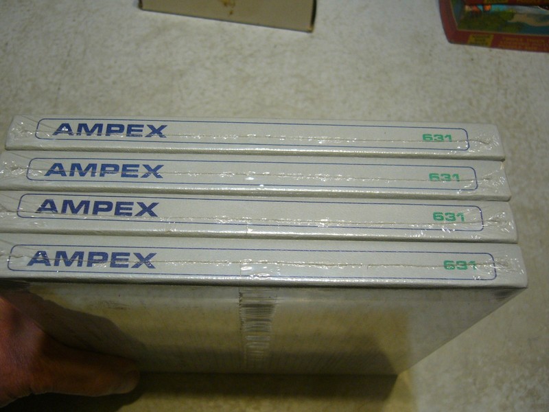 4x New Sealed AMPEX 631 Reel to Reel Professional Audio Tape 1/4"x1200' 7" Reel